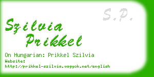 szilvia prikkel business card